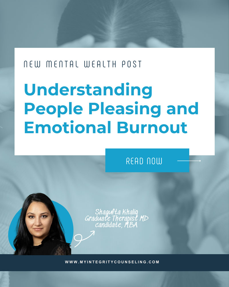 Understanding people pleasing and emotional burnout image.