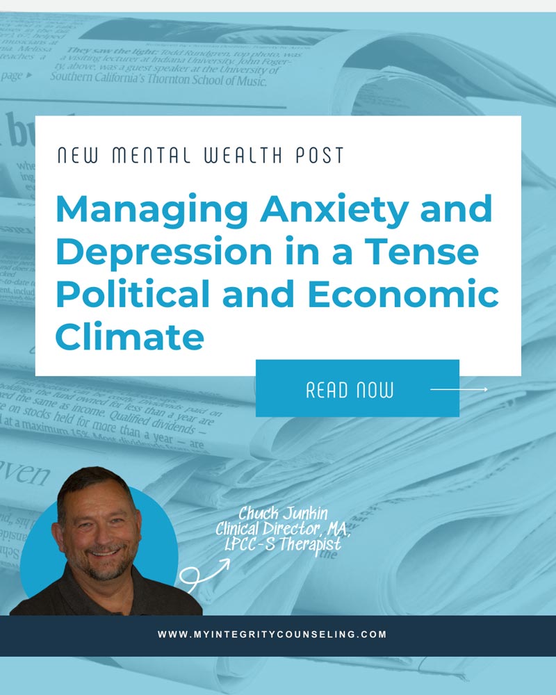 Managing anxiety and depression banner image.